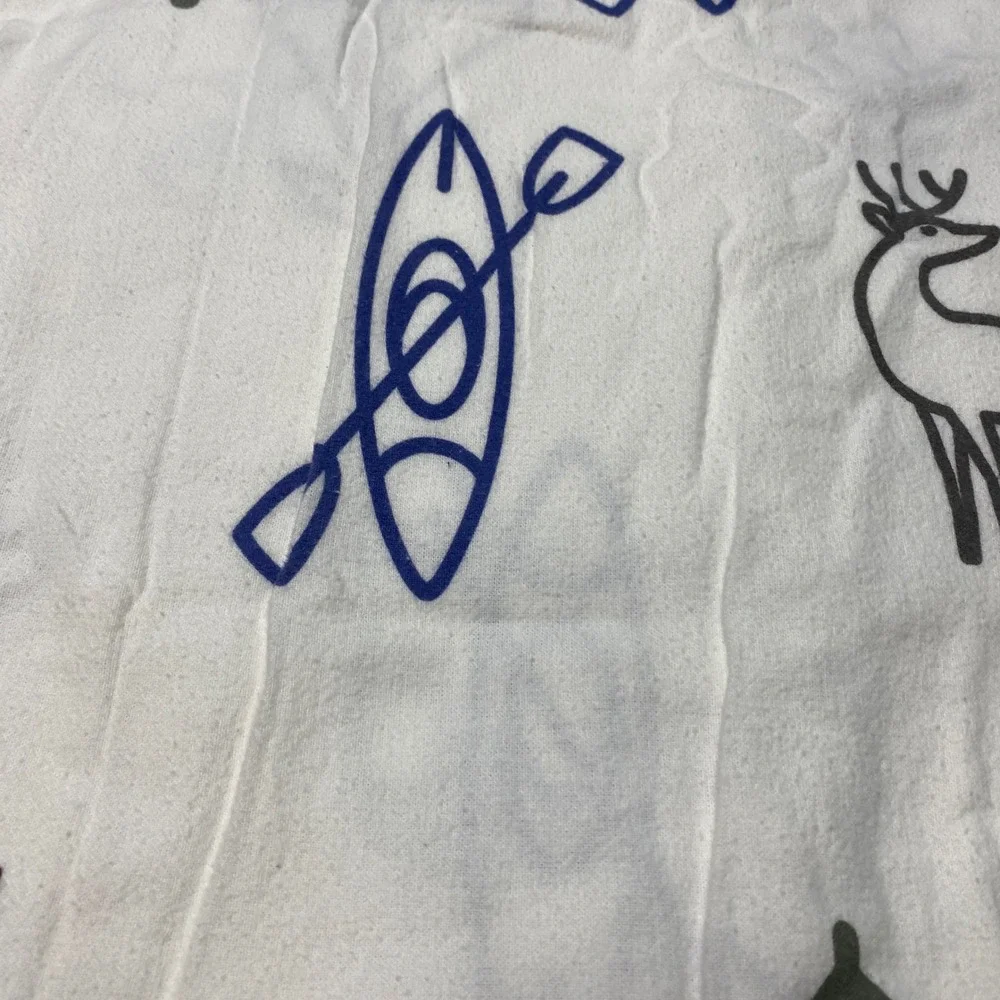 Tribal Camp‎ Theme 100% Cotton King Sheet Set Deer Trees Tent Campfire Soft Cozy